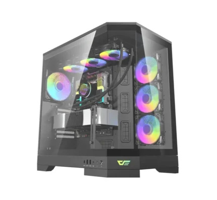 DarkFlash DQX90 Luxury Gaming Desktop PC Mid-Tower ATX Casing Black